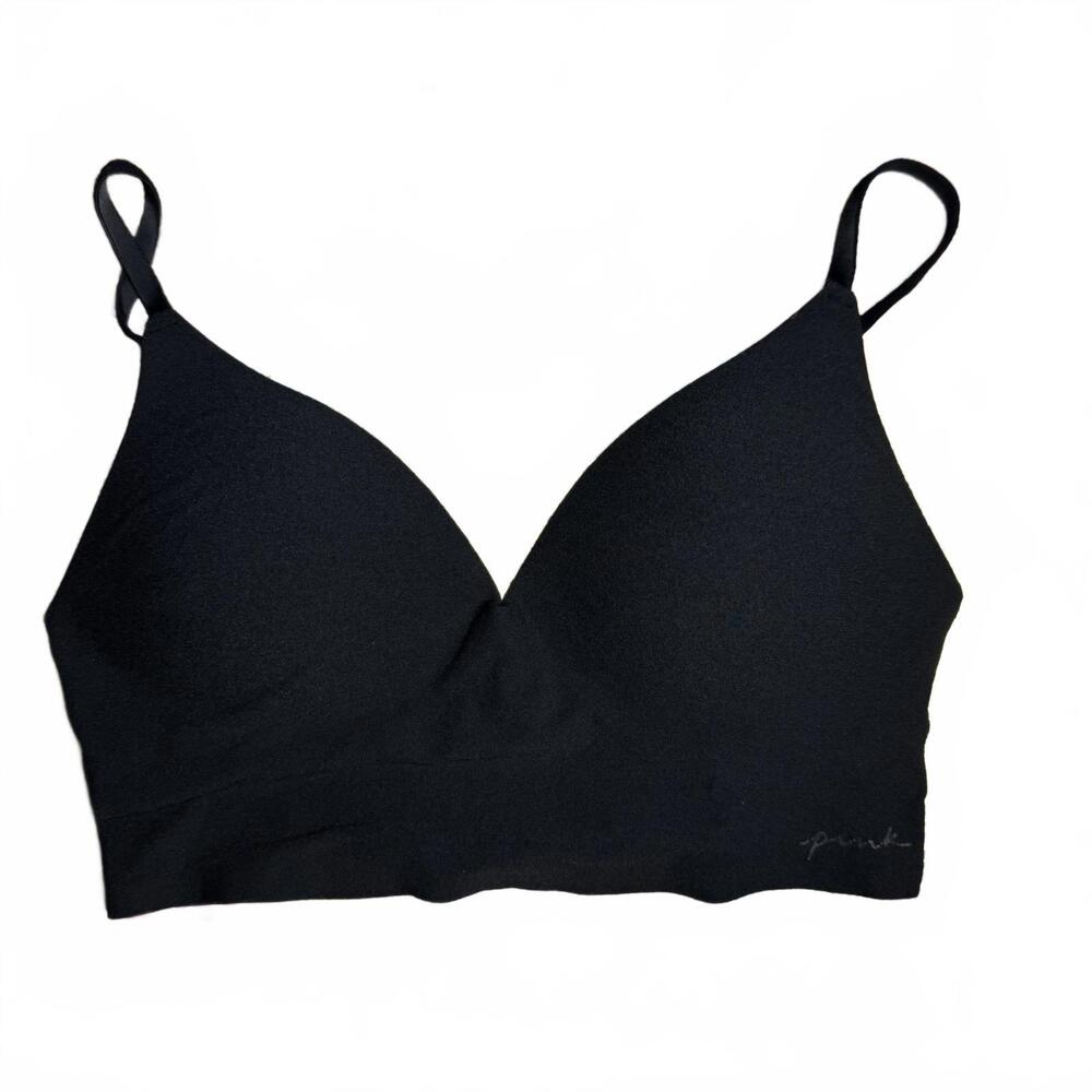 PINK by Victoria's Secret Black Wireless Push Up Bra